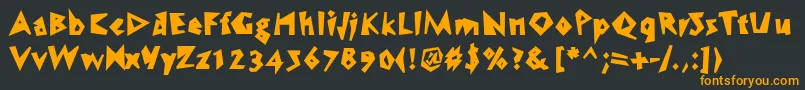Lisätietoja WcSpeedBoldBta-fontista WcSpeedBoldBta-fontti – oranssit fontit mustalla taustalla