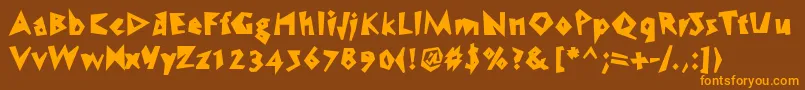 Police WcSpeedBoldBta – polices orange sur fond brun