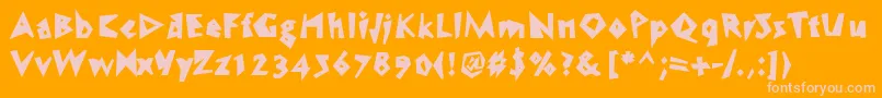 Więcej informacji o czcionce WcSpeedBoldBta Czcionka WcSpeedBoldBta – różowe czcionki na pomarańczowym tle