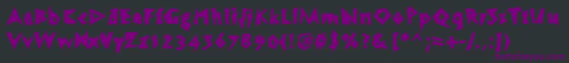 WcSpeedBoldBta-Schriftart – Violette Schriften auf schwarzem Hintergrund
