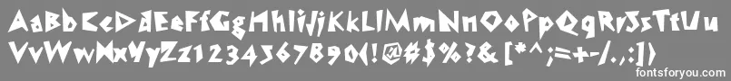 フォントWcSpeedBoldBta – 灰色の背景に白い文字