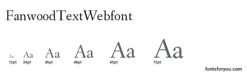 Размеры шрифта FanwoodTextWebfont