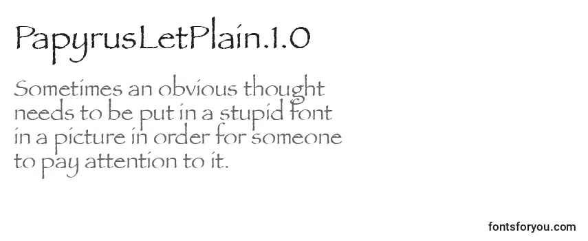 Шрифт PapyrusLetPlain.1.0