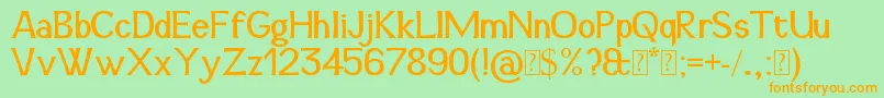 Snidane Font – Orange Fonts on Green Background