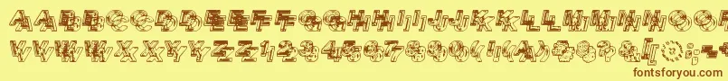 SiameseTwins Font – Brown Fonts on Yellow Background