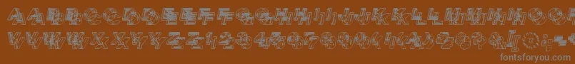 fuente SiameseTwins – Fuentes Grises Sobre Fondo Marrón