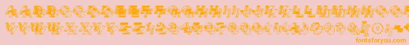 SiameseTwins Font – Orange Fonts on Pink Background