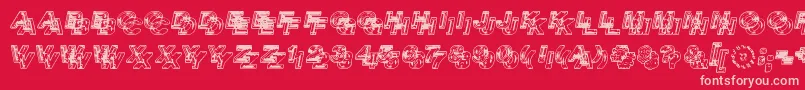 SiameseTwins Font – Pink Fonts on Red Background