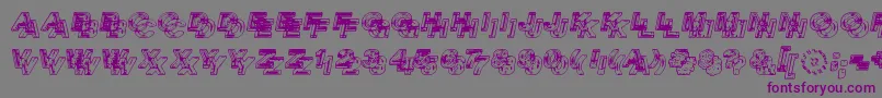 SiameseTwins Font – Purple Fonts on Gray Background