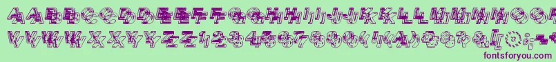 SiameseTwins Font – Purple Fonts on Green Background