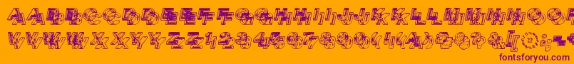 More about SiameseTwins Font SiameseTwins Font – Purple Fonts on Orange Background