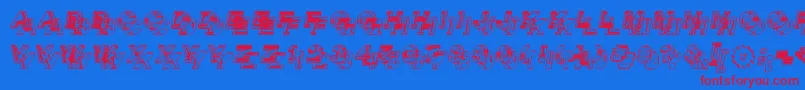 SiameseTwins Font – Red Fonts on Blue Background