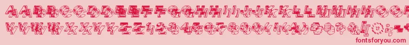 SiameseTwins Font – Red Fonts on Pink Background