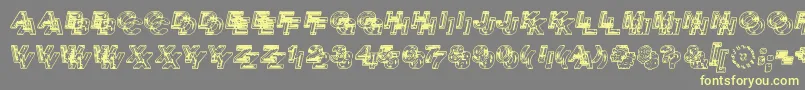 SiameseTwins Font – Yellow Fonts on Gray Background