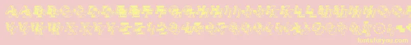 SiameseTwins Font – Yellow Fonts on Pink Background