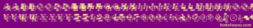 SiameseTwins Font – Yellow Fonts on Purple Background