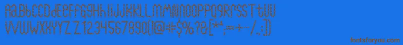 Chainfontblack Font – Brown Fonts on Blue Background