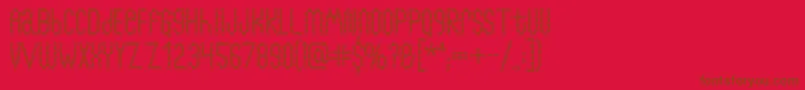 Police Chainfontblack – polices brunes sur fond rouge
