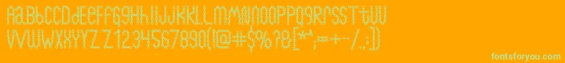 Chainfontblack Font – Green Fonts on Orange Background