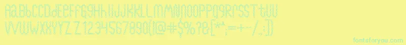 Chainfontblack-Schriftart – Grüne Schriften auf gelbem Hintergrund