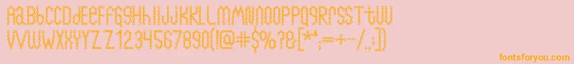 Chainfontblack Font – Orange Fonts on Pink Background