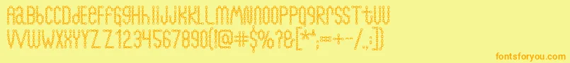 Chainfontblack Font – Orange Fonts on Yellow Background