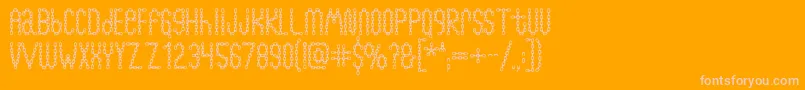 Chainfontblack-Schriftart – Rosa Schriften auf orangefarbenem Hintergrund