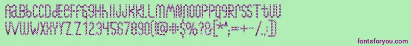 Chainfontblack Font – Purple Fonts on Green Background