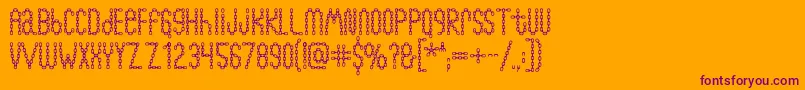 Chainfontblack Font – Purple Fonts on Orange Background
