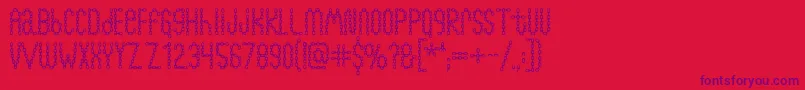 Chainfontblack Font – Purple Fonts on Red Background