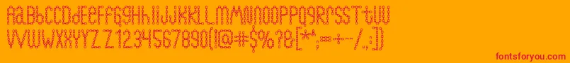Chainfontblack Font – Red Fonts on Orange Background