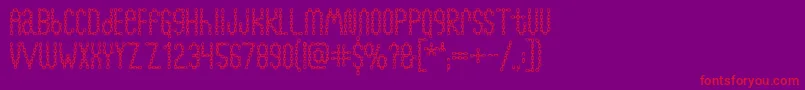 Chainfontblack Font – Red Fonts on Purple Background