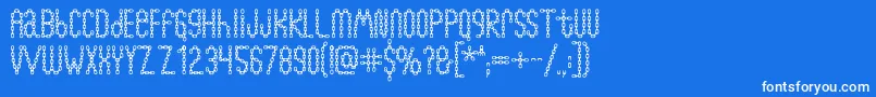 Chainfontblack Font – White Fonts on Blue Background