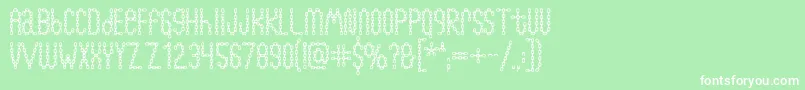 Chainfontblack Font – White Fonts on Green Background