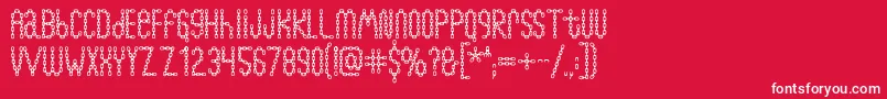 Chainfontblack Font – White Fonts on Red Background