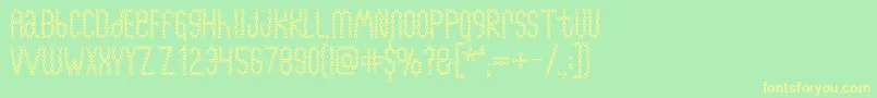 Chainfontblack Font – Yellow Fonts on Green Background