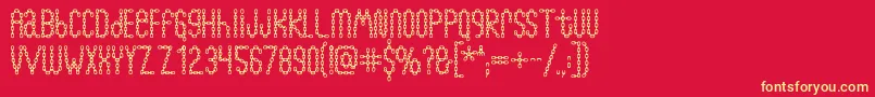 Chainfontblack Font – Yellow Fonts on Red Background