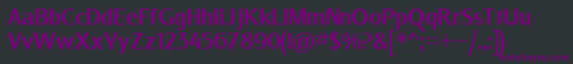 Шрифт BaqacentsSemibold – фиолетовые шрифты на чёрном фоне