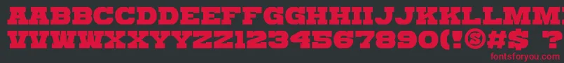 GomariceKatamariSerif Font – Red Fonts on Black Background