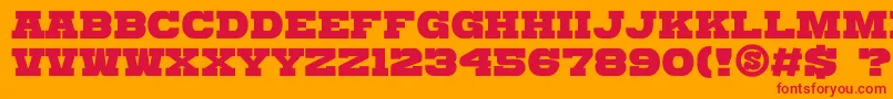 GomariceKatamariSerif Font – Red Fonts on Orange Background