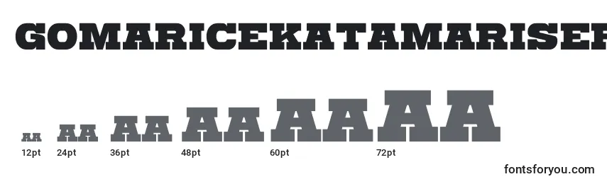 GomariceKatamariSerif Font Sizes