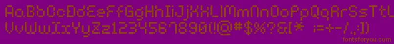 BmHarryA10 Font – Brown Fonts on Purple Background