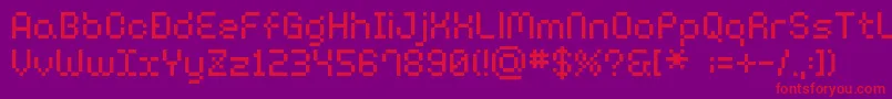 BmHarryA10 Font – Red Fonts on Purple Background