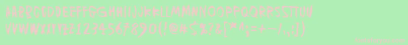Więcej informacji o czcionce MuspiMerolMirg Czcionka MuspiMerolMirg – różowe czcionki na zielonym tle