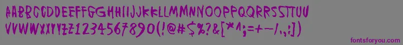 MuspiMerolMirg Font – Purple Fonts on Gray Background