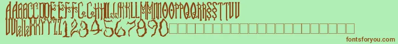 SoulReaver Font – Brown Fonts on Green Background