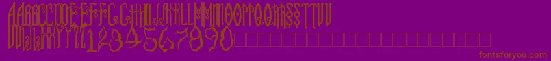 フォントSoulReaver – 紫色の背景に茶色のフォント