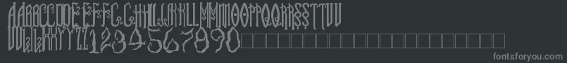 フォントSoulReaver – 黒い背景に灰色の文字