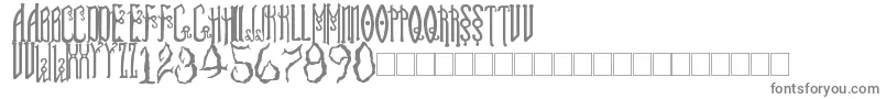 フォントSoulReaver – 白い背景に灰色の文字