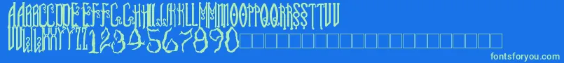 SoulReaver Font – Green Fonts on Blue Background